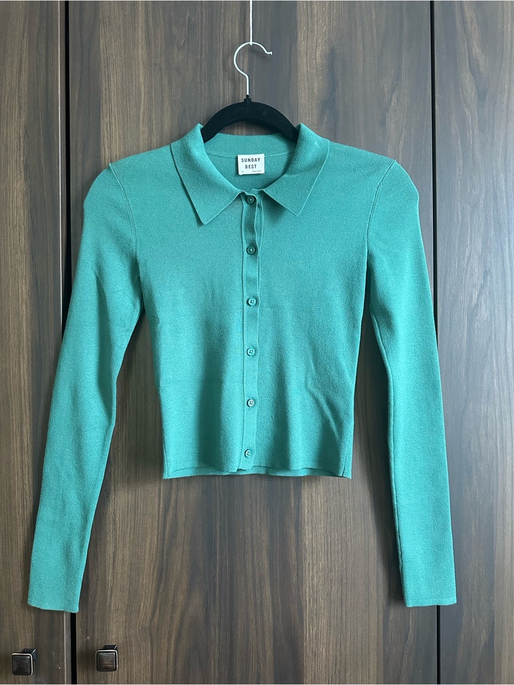 NWOT Aritzia Sunday Best Cece Sweater from Aritzia in a green ribbed knit materi